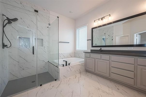 Bathroom, Glass Shower, Interior, Marble, Marble Walls