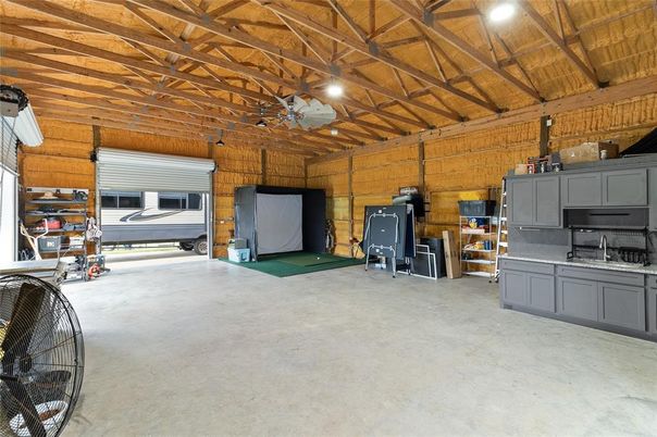 Garage, Interior, Wooden Beams, Wooden Ceilings, Wooden Walls