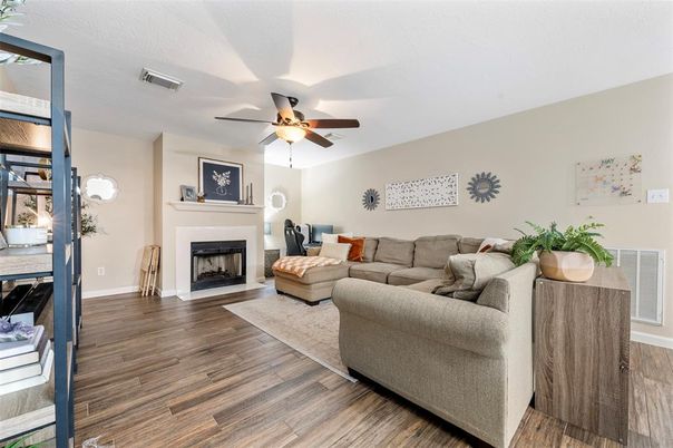 Fireplace, Interior, Living room, Wood Texture Flooring
