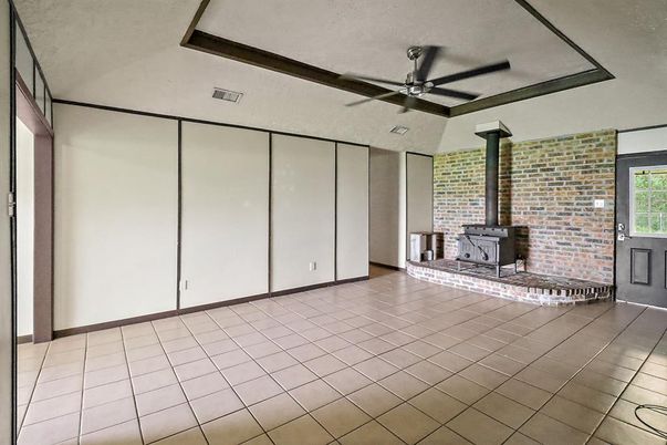 Empty room, Fireplace, Interior, Stone Walls