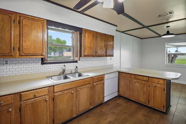 Interior, Kitchen, Wood Texture Flooring
