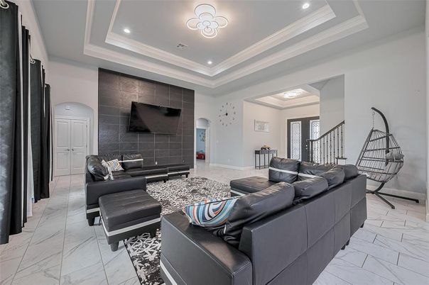Interior, Living room, Marble, Recessed Lighting
