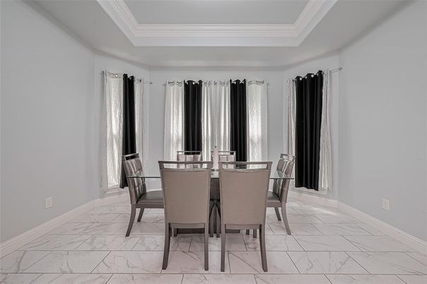 Dining room, Interior, Marble