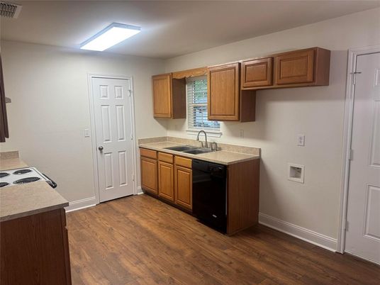 Interior, Kitchen, Wood Texture Flooring
