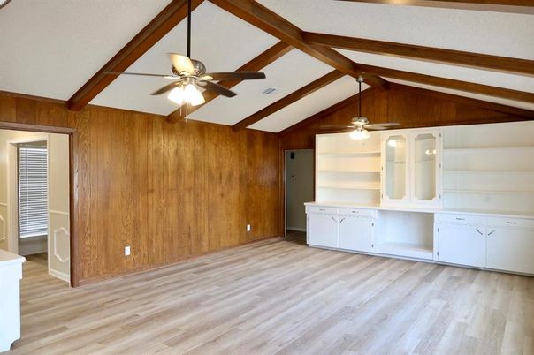 Empty room, Interior, Wooden Beams, Wood Texture Flooring, Wooden Walls