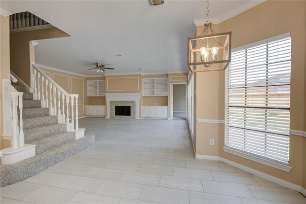 Fireplace, Interior, Pendant Lights