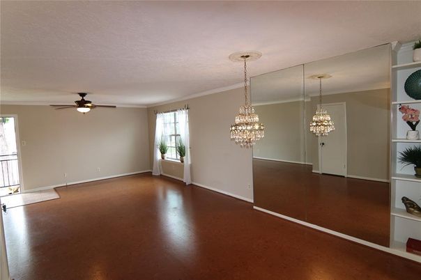 Chandelier, Empty room, Interior, Wood Texture Flooring