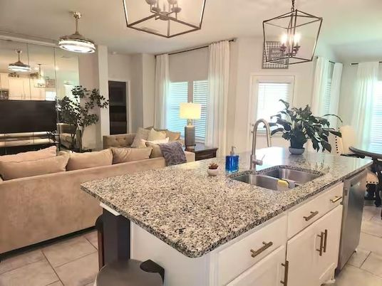 Interior, Kitchen, Living room, Pendant Lights