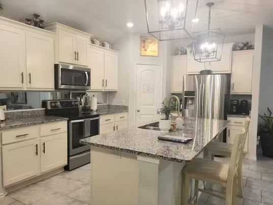 Interior, Kitchen, Pendant Lights, Recessed Lighting, Stainless Steel Appliances