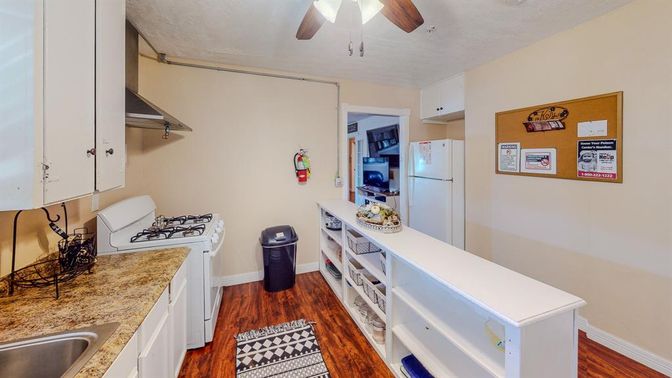 Interior, Kitchen, Wood Texture Flooring