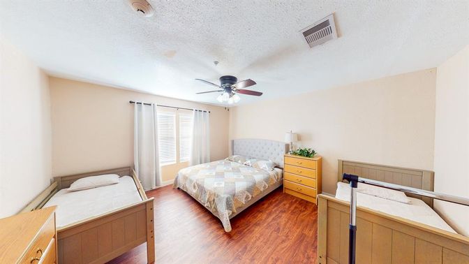 Bedroom, Interior, Wood Texture Flooring