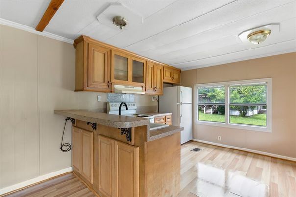 Interior, Kitchen, Wood Texture Flooring