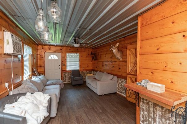 Interior, Living room, Wood Texture Flooring, Wooden Walls