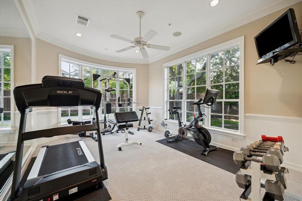 Fitness Equipment, Interior, Recessed Lighting