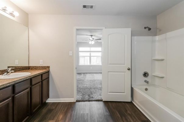 Bathroom, Interior, Wood Texture Flooring