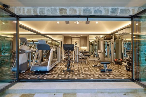 Fitness Equipment, Gym, Interior, Recessed Lighting