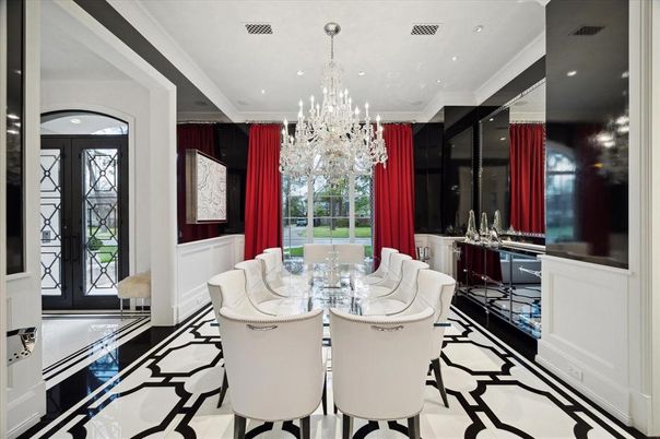 Chandelier, Dining room, Interior, Recessed Lighting