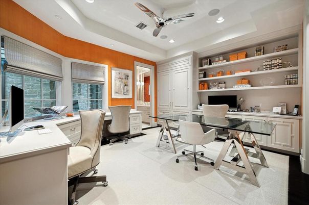 Home Office, Interior, Recessed Lighting