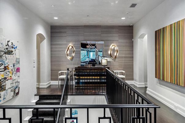 Interior, Recessed Lighting, Wood Texture Flooring, Wooden Walls