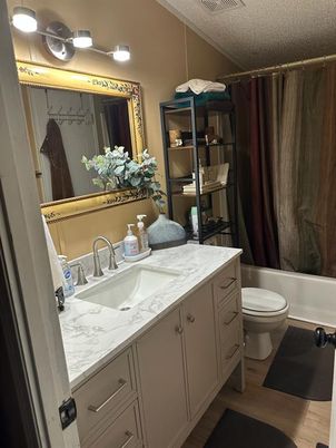 Bathroom, Interior, Wood Texture Flooring