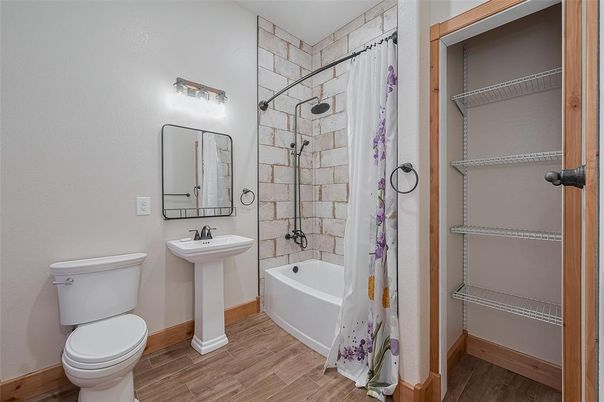 Bathroom, Interior, Wood Texture Flooring