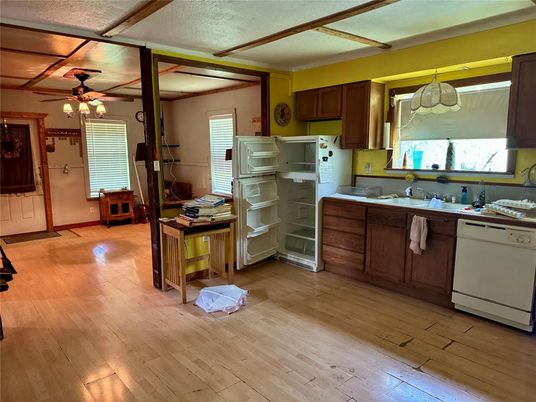 Interior, Kitchen, Wood Texture Flooring