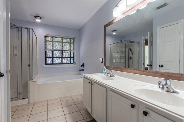 Bathroom, Dual Sink Vanities, Glass Shower, Interior