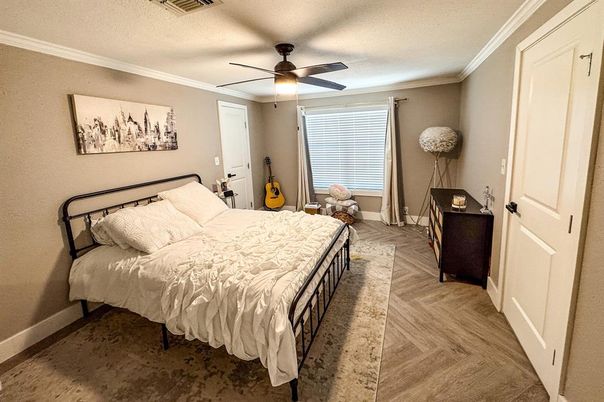 Bedroom, Interior, Wood Texture Flooring