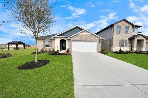 Attached, Backyard, Exterior, Facade, Brick Traditional