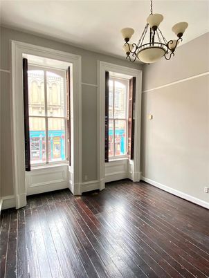 Chandelier, Empty room, Interior, Wood Texture Flooring