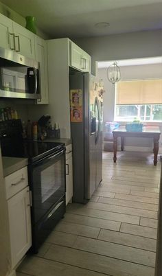 Interior, Kitchen, Wood Texture Flooring