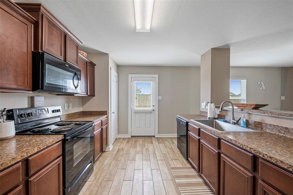 Interior, Kitchen, Wood Texture Flooring