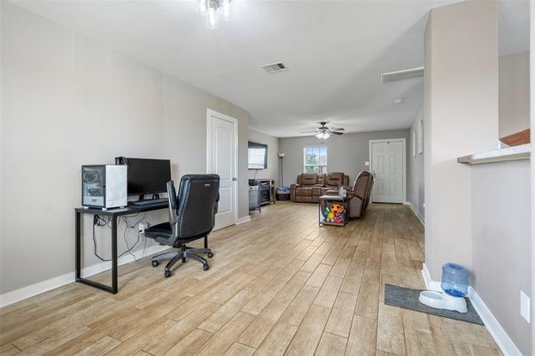 Home Office, Interior, Wood Texture Flooring
