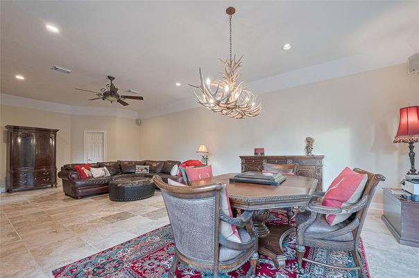 Chandelier, Dining room, Interior, Living room, Recessed Lighting