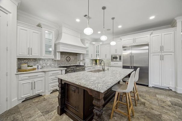 Interior, Kitchen, Pendant Lights, Recessed Lighting, Stainless Steel Appliances