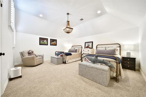 Bedroom, Interior, Pendant Lights, Recessed Lighting