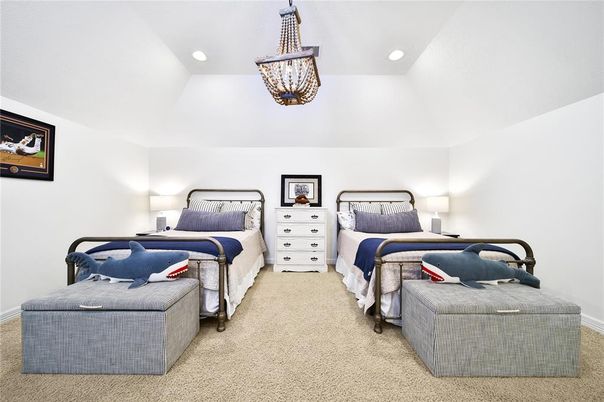 Bedroom, Interior, Pendant Lights, Recessed Lighting
