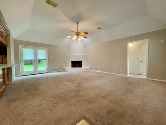 Empty room, Fireplace, Interior