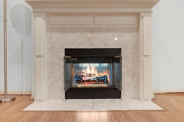Fireplace, Interior, Wood Texture Flooring