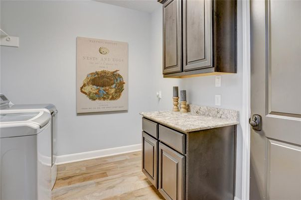 Interior, Washer, Wood Texture Flooring