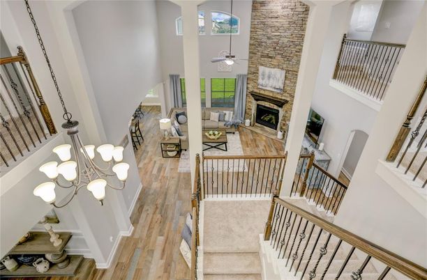 Fireplace, Interior, Living room, Stone Walls, Wood Texture Flooring