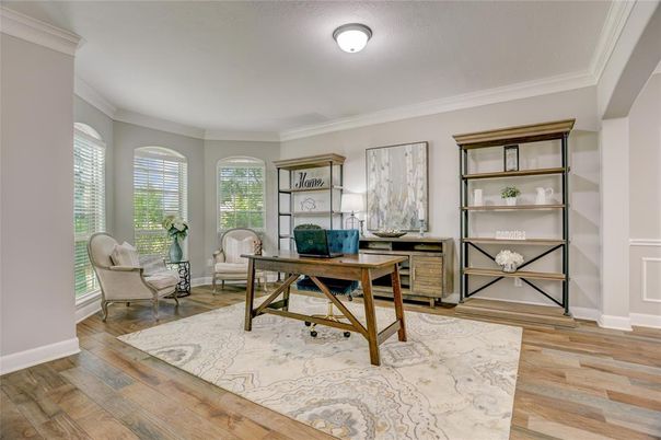 Home Office, Interior, Wood Texture Flooring