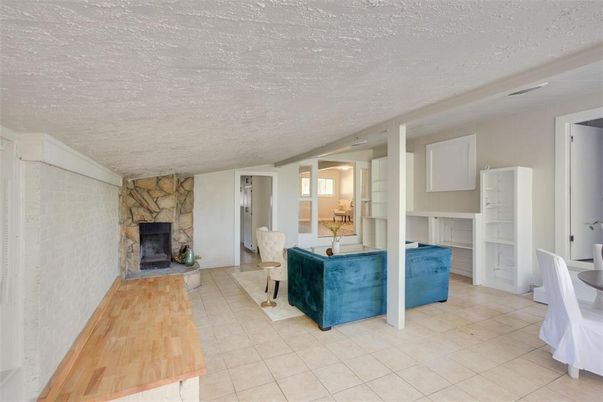 Fireplace, Interior, Stone Walls