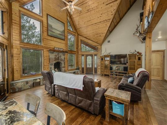 Fireplace, Interior, Living room, Wooden Ceilings, Wood Texture Flooring, Wooden Walls