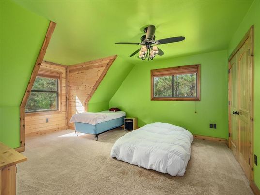 Bedroom, Interior, Wooden Walls