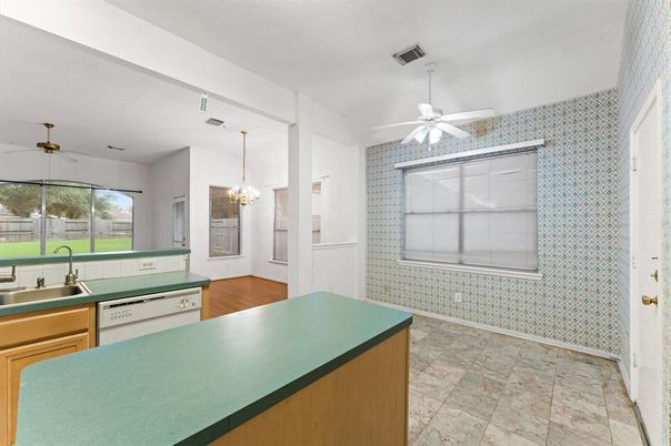 Chandelier, Interior, Kitchen, Wood Texture Flooring