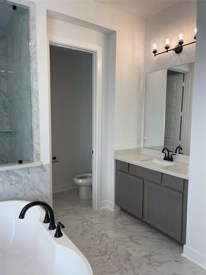 Bathroom, Dual Sink Vanities, Interior, Marble, Marble Walls