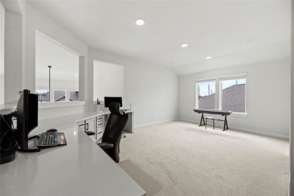 Home Office, Interior, Recessed Lighting