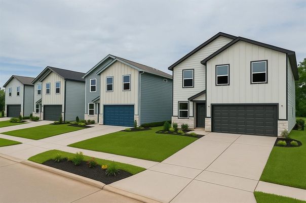 Attached, Exterior, Facade, Rowhouse