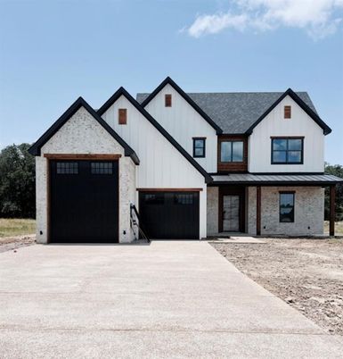 Attached, Exterior, Facade, Brick Facade, Farmhouse